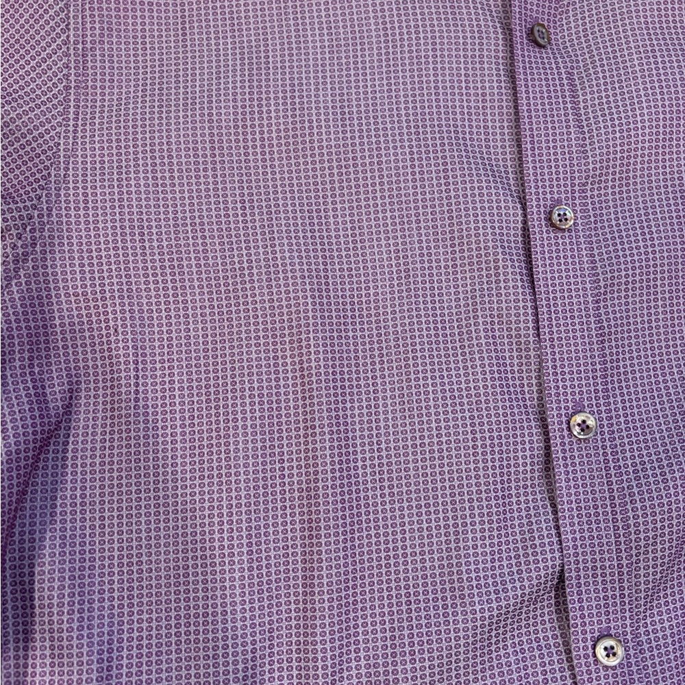 Robert Graham Men’s Maroon Geometric Button Down Shirt Size 42 (16.5 Neck) - Picture 5 of 10